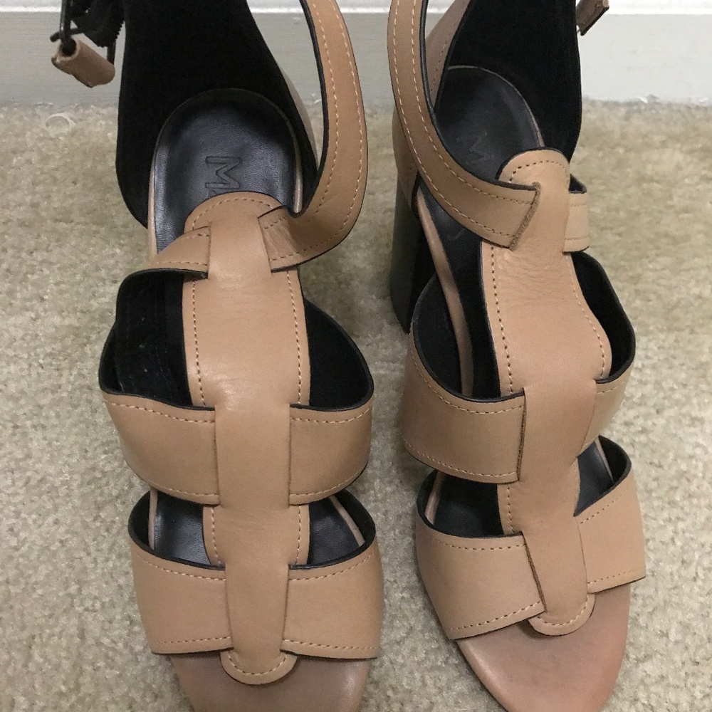 4 inch heels blush pink/tan heels
